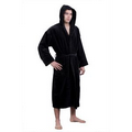 Women's and Men's Terry Velour Hooded Bathrobe